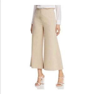NWT. Kobi Halperin Leigh Linen High-Waisted Wide-Leg Pant. Sand. Sz 0